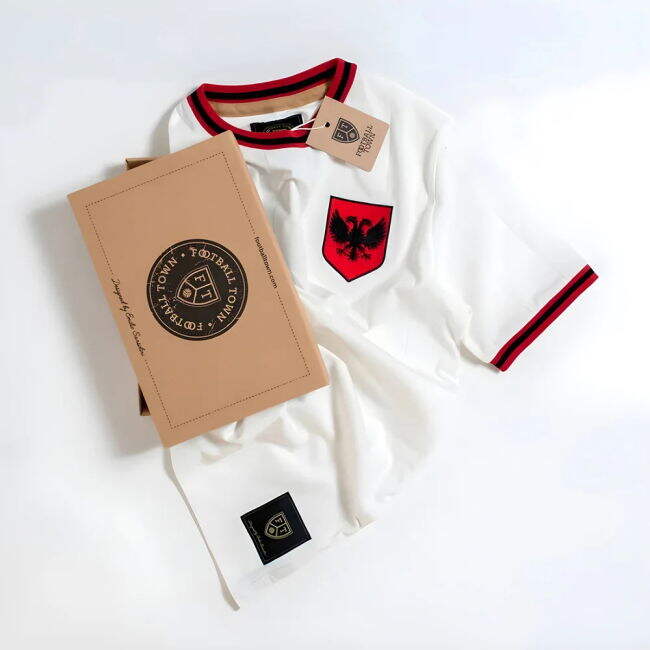 Vintage Albania White Shqiponjë Soccer Shirt