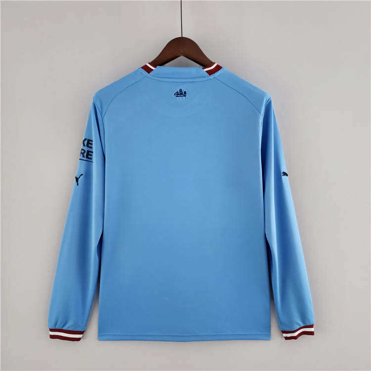 Manchester City 2223 Home Long Sleeve Shirt - Official Replica 21843