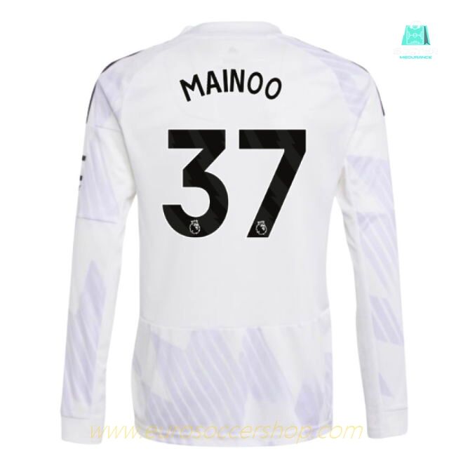 2025-2026 Man Utd Long Sleeve Away Shirt (Kids) (Mainoo 37)