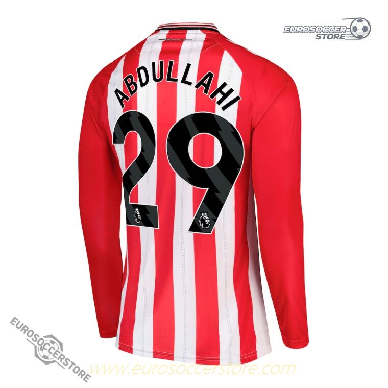 Sunderland 25-26 Season Home ABDULLAHI #29 Long Sleeve Football Jersey