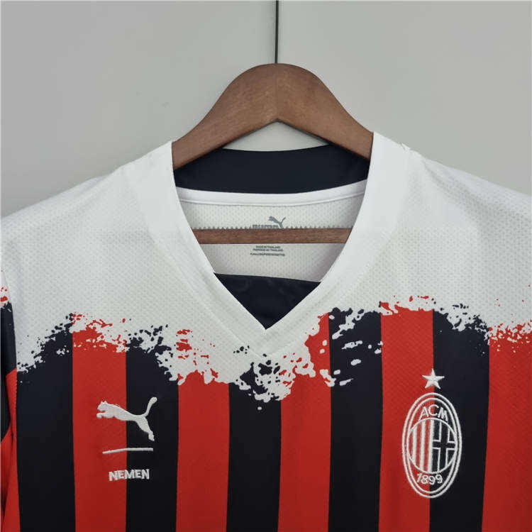 2122 AC Milan PUMA X NEMEN Soccer Jersey Football Shirt - Official