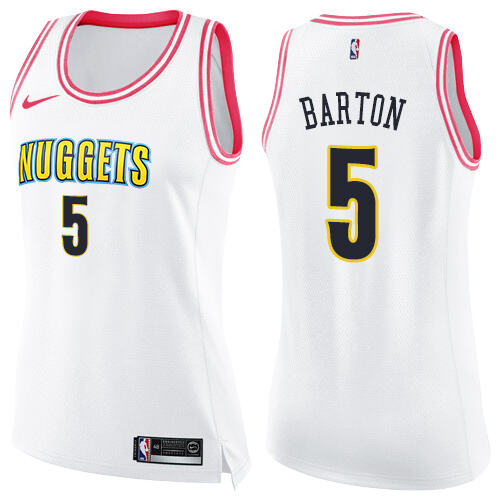 Nuggets #5 Will Barton Elite 2024 Icon NBA Jersey - White Swingman