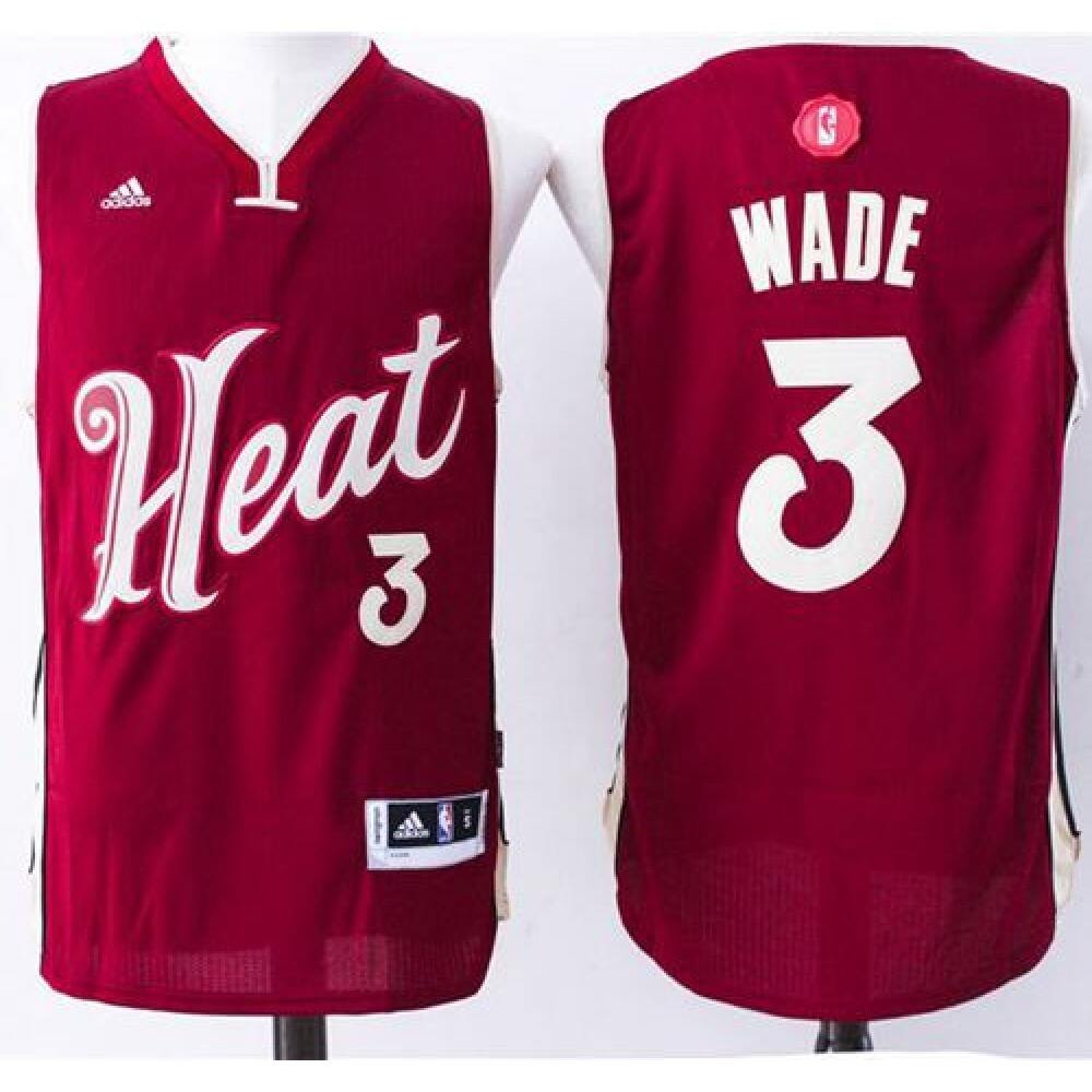 Game Day Vintage Men's Miami Heat #3 Dwyane Red Basketball Jersey
