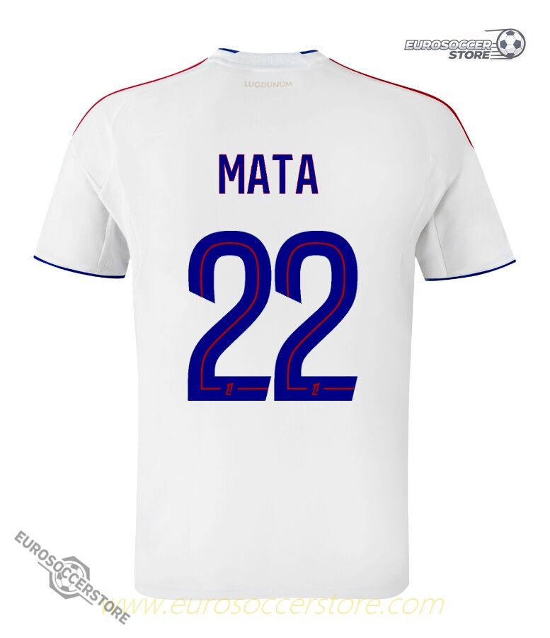 Lyon's Olympique Lyonnais Home Jersey for MATA 22 in the 25-26 Season