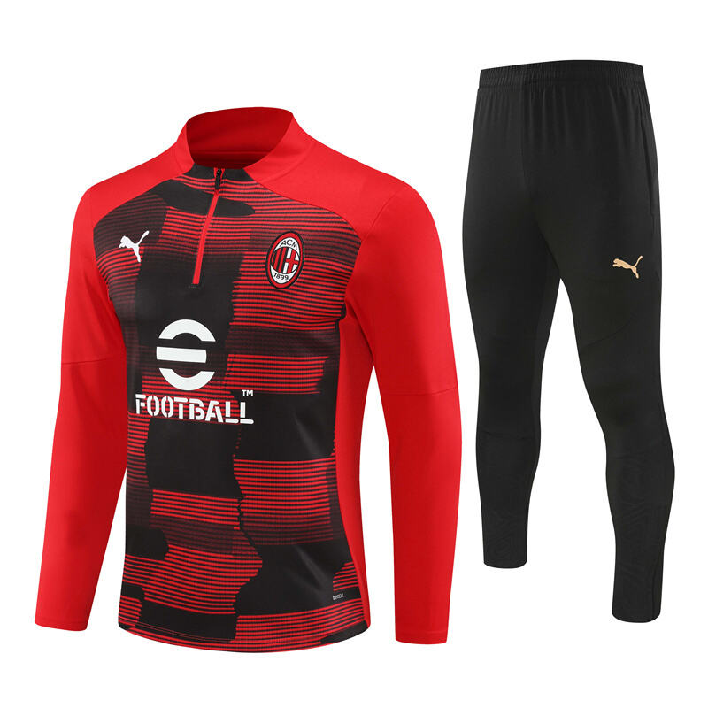 AC Milan 2425 Red Half Zipper Tracksuit - Official Replica 9383