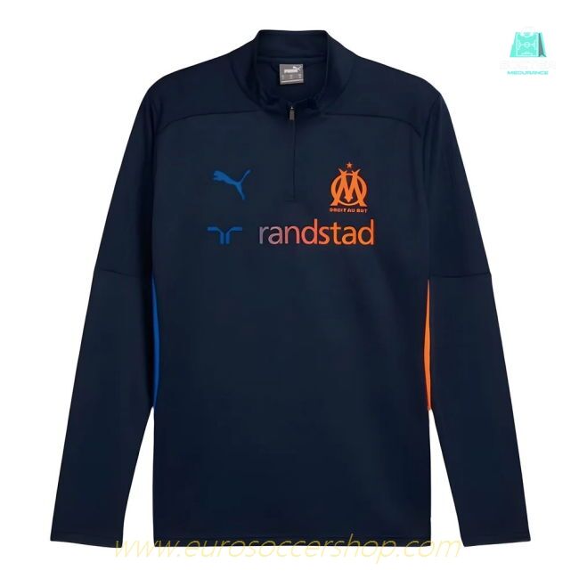 2024-2025 Marseille Training 1/4 Zip Top (Navy)
