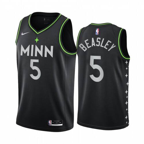Nike Minnesota Timberwolves #5 Malik Beasley Black NBA Swingman 2020-21 City Edition Jersey Mens