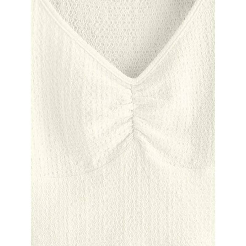 Crinkle Ruched Crop Top LA5534