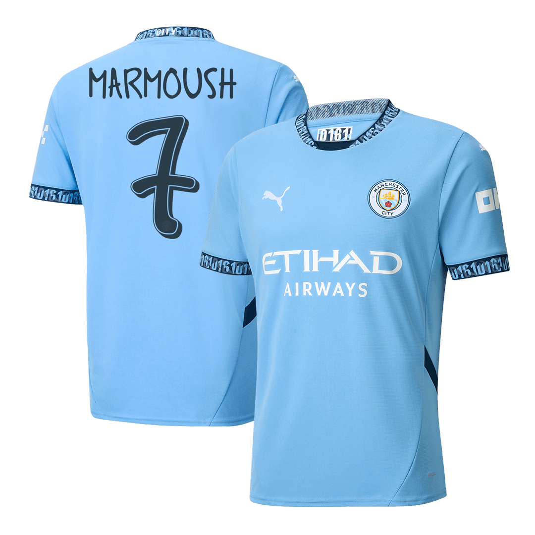 MARMOUSH #7 Manchester City Home Soccer Jersey 2024/25 - UCLAuthentic