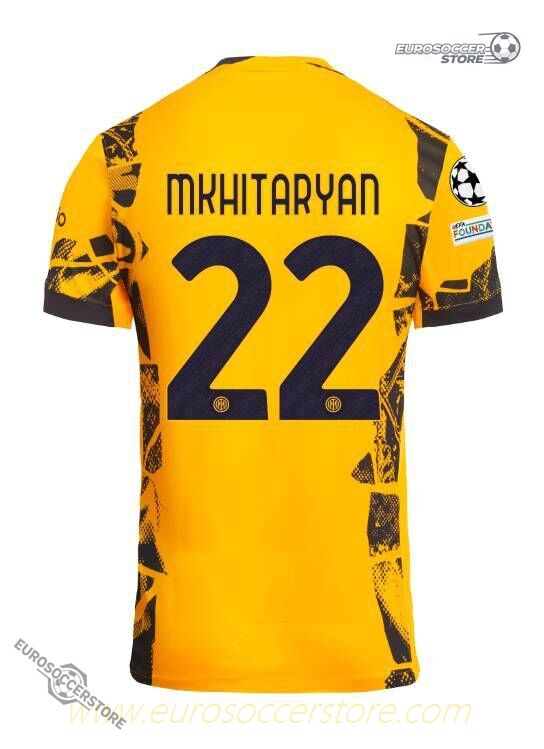Inter Milan 2024-25 Champions League Final MKHITARYAN Number 22 Jersey