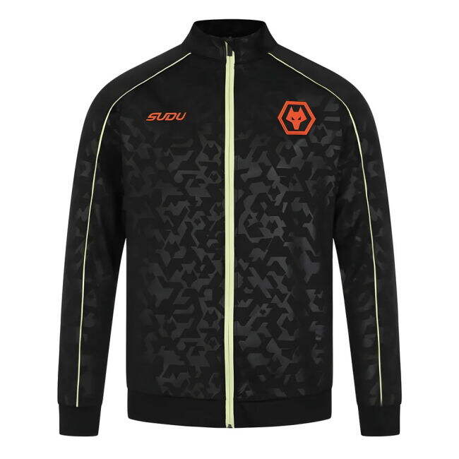 Adult 2024-2025 Wolves Pre Match Anthem Jacket (Black)