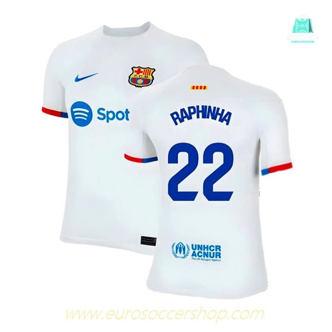 2023-2024 Barcelona Away Shirt (Kids) (Raphinha 22)