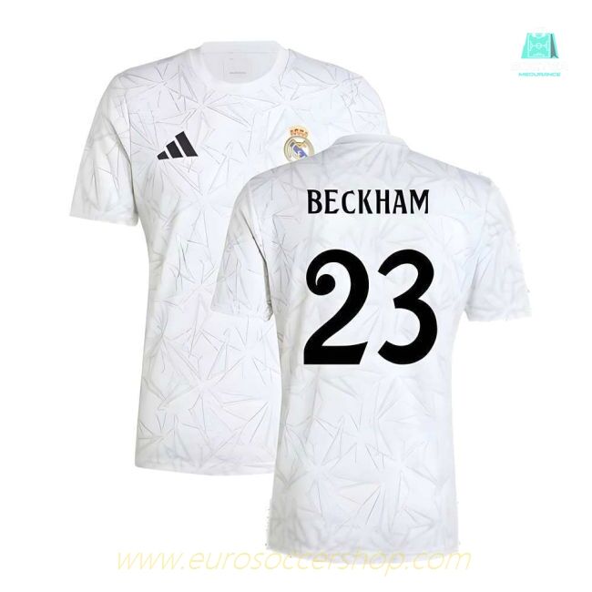2024-2025 Real Madrid Pre-Match Shirt (White) (Beckham 23)