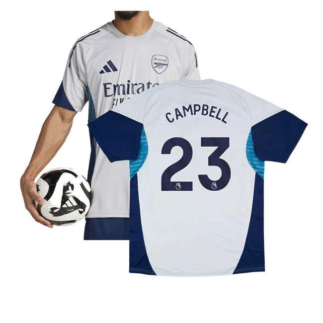 2025-2026 Arsenal Training Shirt (Grey Two) (Campbell 23) (Collecto...