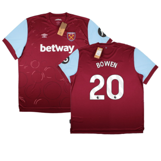2023-2024 West Ham Home Trendy Performance Replica Jersey BOWEN 2#324