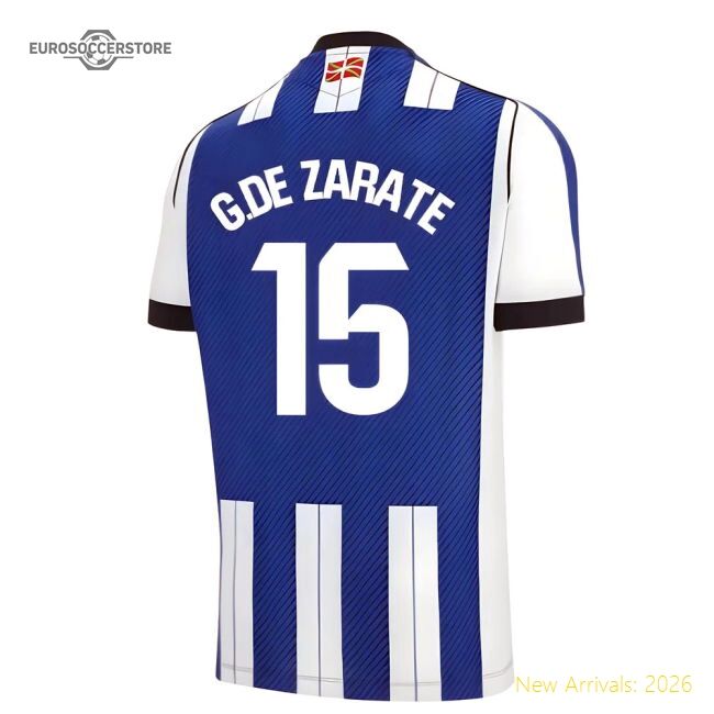 2025-2026 Real Sociedad Main Jersey (gde Zarate 15) - Supporter Edition
