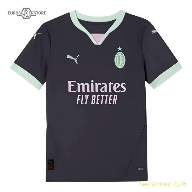 Match-ready Ac Milan Third Jersey 2024-2025 Quick-dry