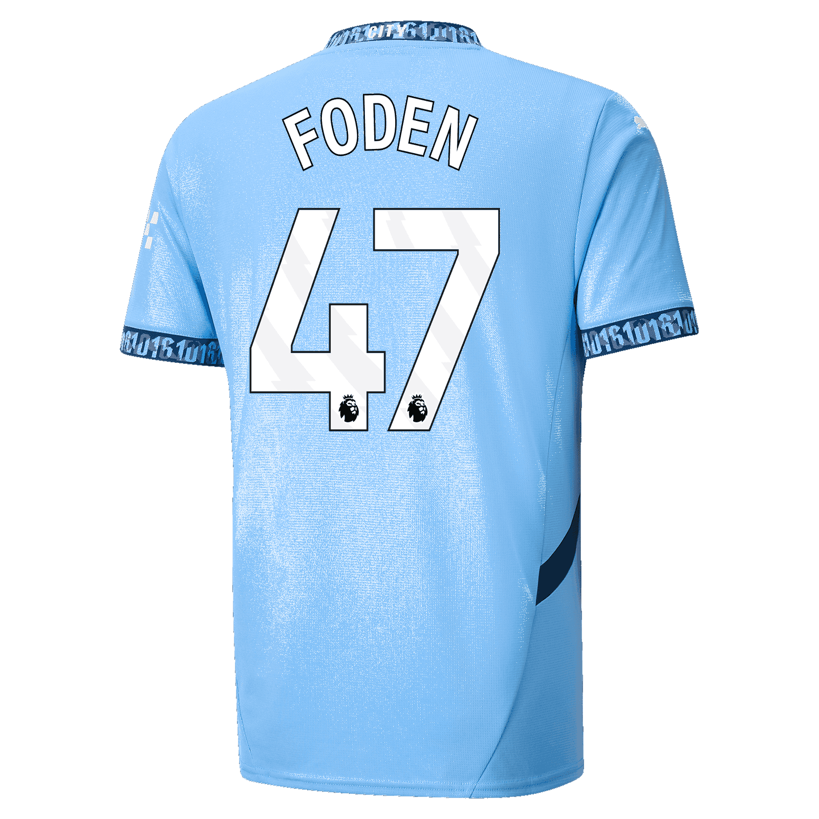 Manchester City's Phil Foden 47 Home Jersey for the 24-25 season.