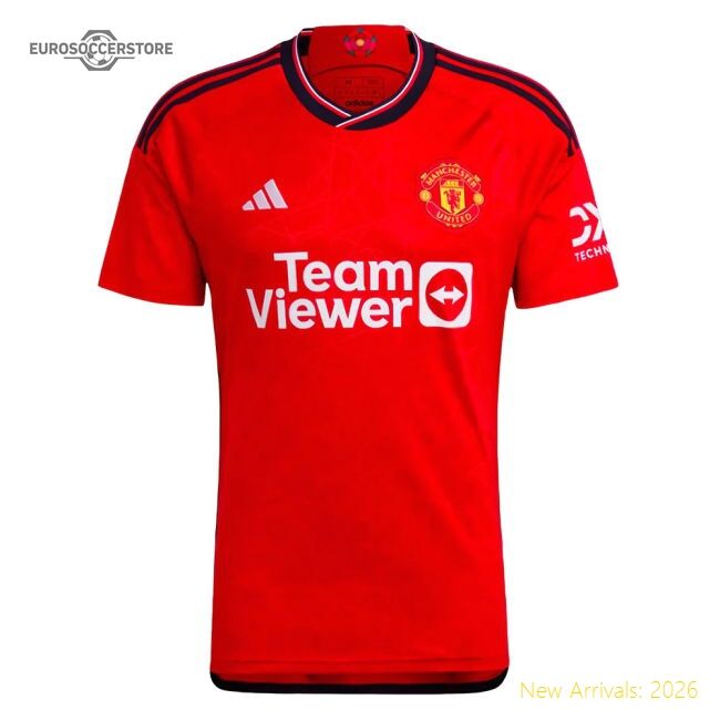 Premium 2023-2024 Man Utd Home Shirt (l) Martinez #6 (mint) - Premium