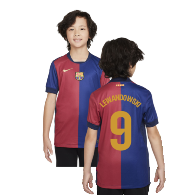 Camiseta Barcelona 2024-2025 Local Niños - Oficial Con Lewandowski 9