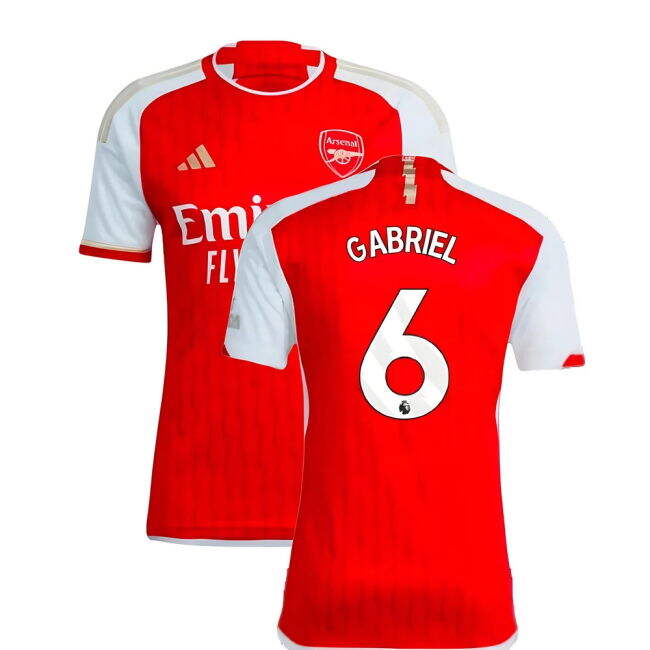 Gabriel 6 New Arsenal Home Soccer Jersey 2023-2024