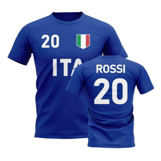 Paolo Rossi Country Code Hero T-Shirt (Blue) Euro Euro Authentic