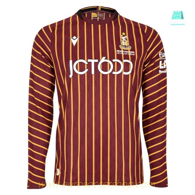 2025-2026 Bradford City Home Shirt Long Sleeve (Your Name)
