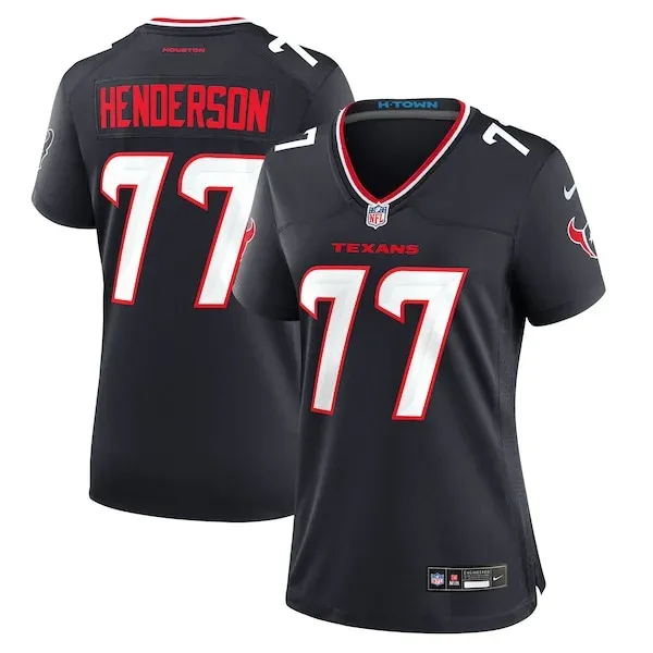 None Henderson Houston Game Jersey - Navy | NFL Player Jersey
