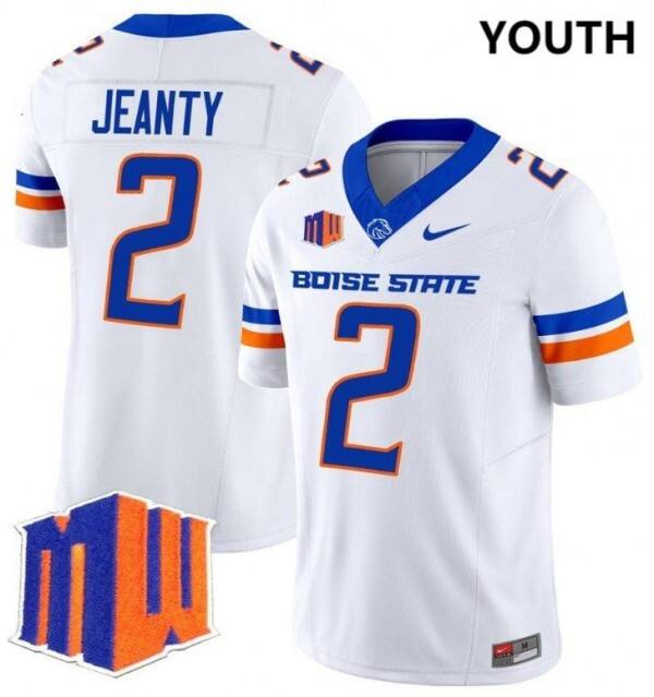 Youth(kids) Ncaa Team White Youth #2 Official Replica - Value