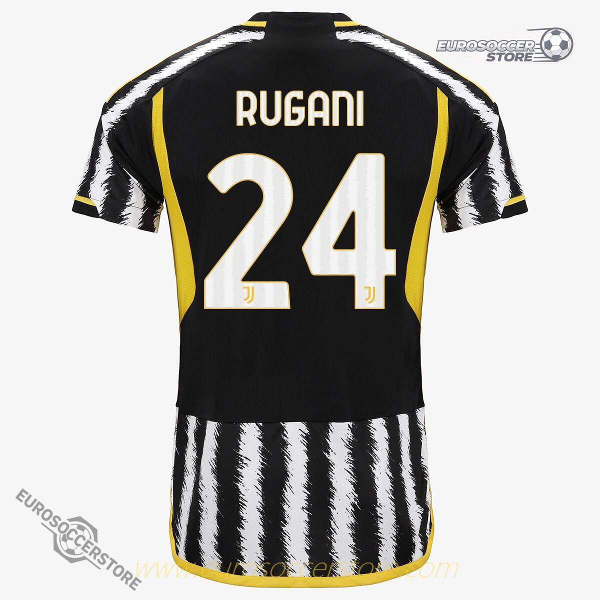 Juventus RUGANI's 24 Home Jersey for the 23-24 season.