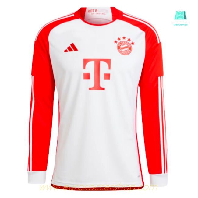2023-2024 Bayern Munich Long Sleeve Home Shirt (Kids)