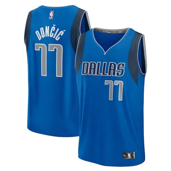 Durable Luka Dončić DAL Basketball Jersey - Blue - Licensed Product