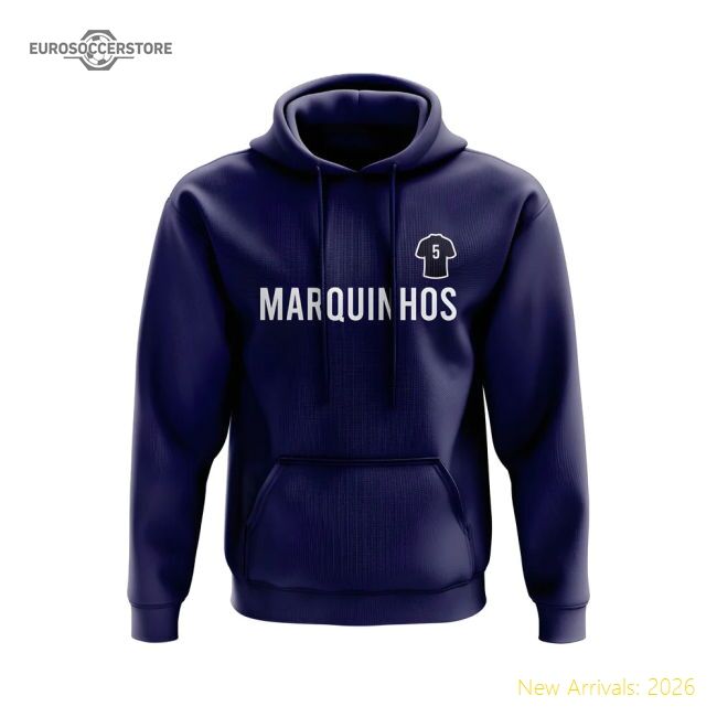 Popular Performance Marquinhos Psg Number Hoody (Navy)