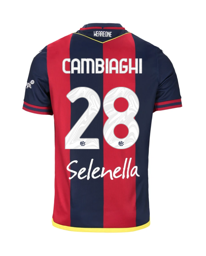 Bologna Home CAMBIAGHI 28 Football Jersey 2024-2025 Season