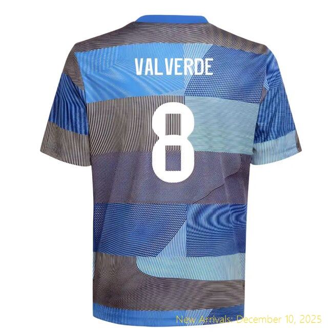 2025-2026 RM Real Madrid Pre-Match Elite Shirt (Blue) - Kids (Valverde