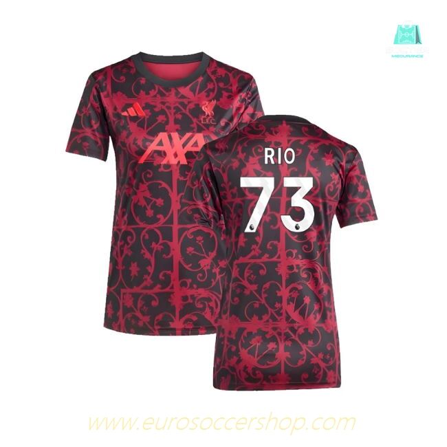 2025-2026 Liverpool Pre-Match Shirt (Black) - Womens (Rio 73)