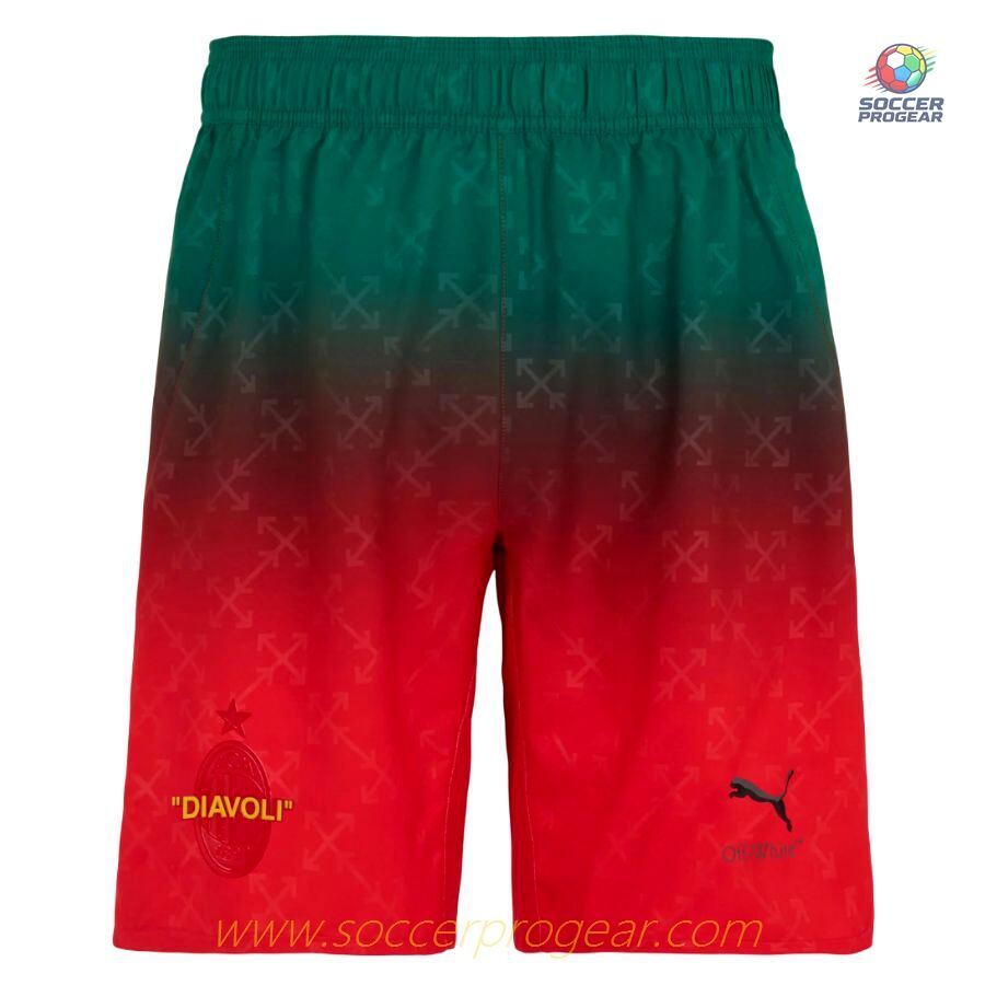 AC Milan Children Football Kit Soccer Football Shirts Fourth Off White Red 2024-2025 Season