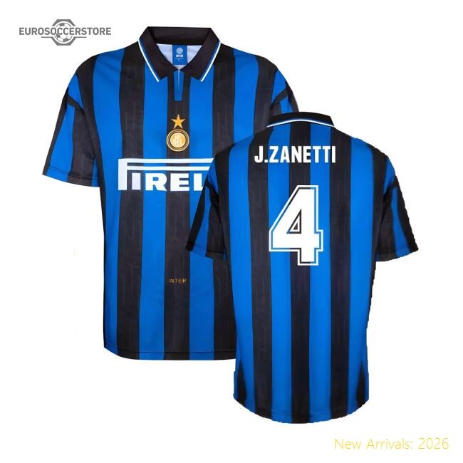 Pro-level Home Inter Milan J.zanetti Jersey 2023-2024 Breathable