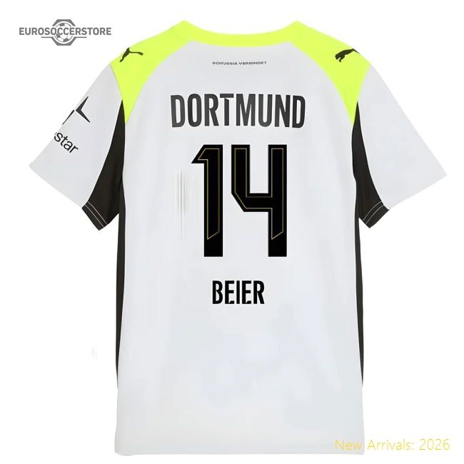 Match-Day 2025-2026 Borussia Dortmund Away Shirt (Kids) (Beier 14)