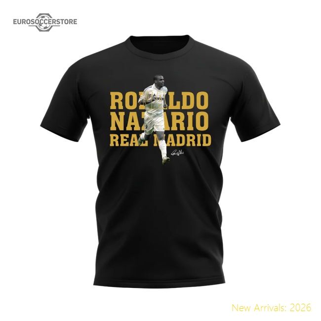 Ronaldo Nazario Real Madrid Player Tee (black) - Unique Style