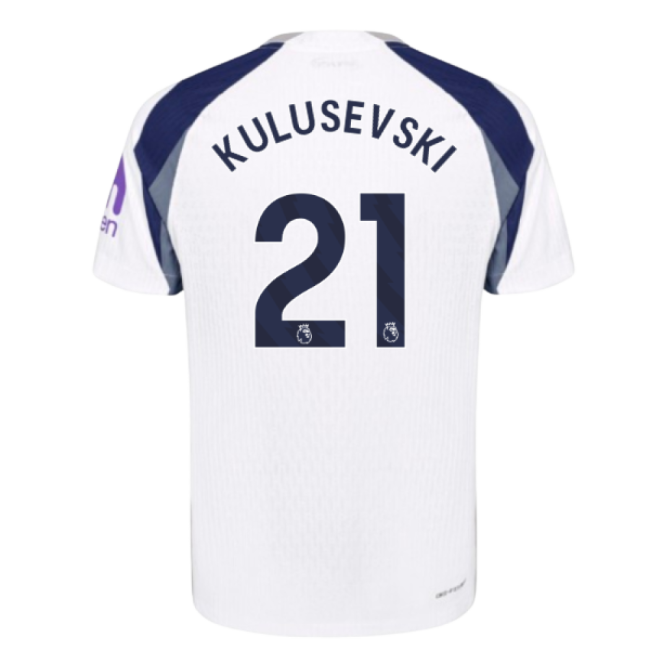Men's 2025-2026 Tottenham Hotspur Authentic Home Shirt (Kulusevski 21)