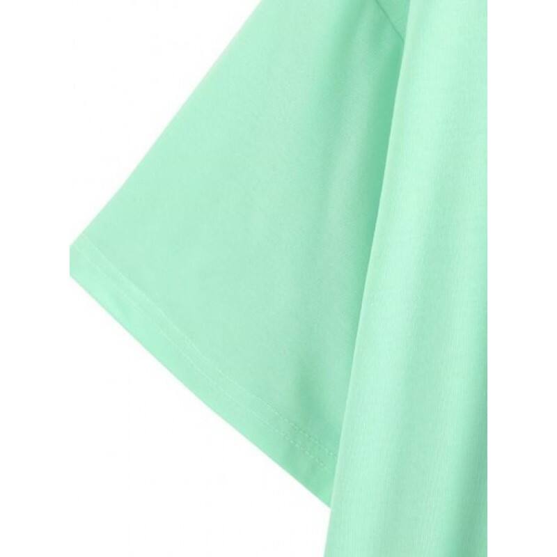 Flower Skeleton Drop Shoulder T Shirt IE0070