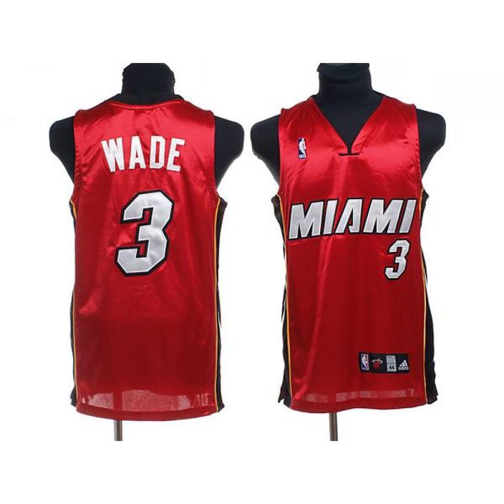 Fan Favorite Rare Men's Miami Heat #3 Dwyane Red Basketball Jersey