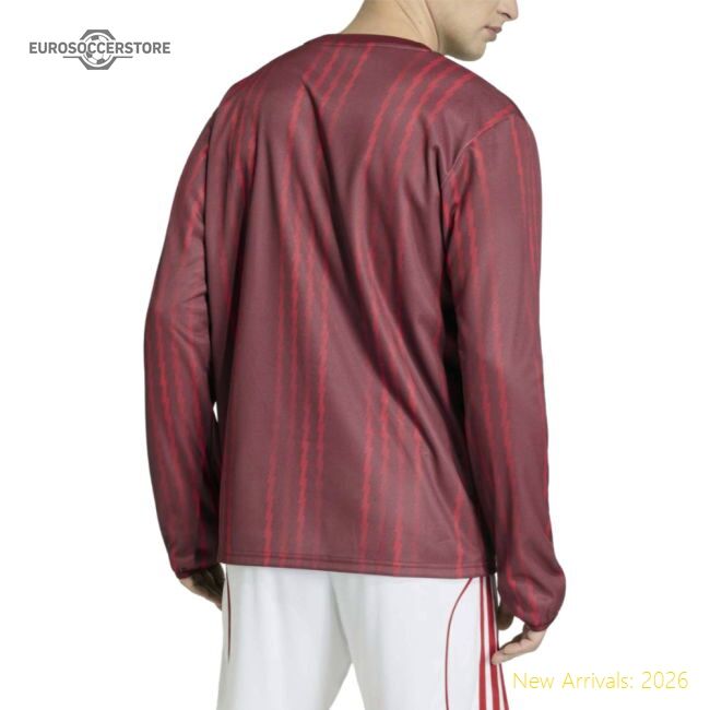 Premium 2025-2026 Arsenal Pre-match Warm Up Top (burgundy) - Premium