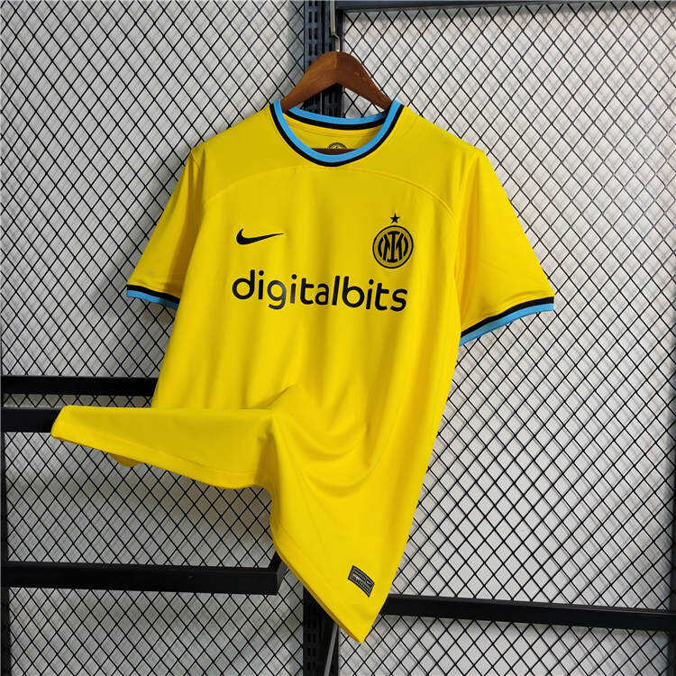 2223 Inter Milan Third Yellow Soccer Jersey Football Shirt - Official