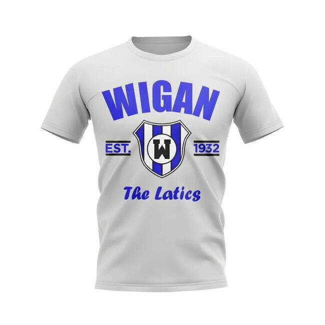 Wigan Certified Wigan Established Football T-Shirt (White)