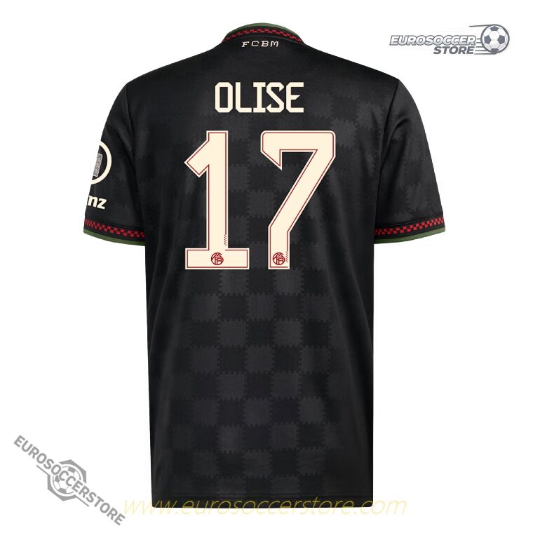 Bayern Munich 25-26 Champions League OLISE 17 Jersey