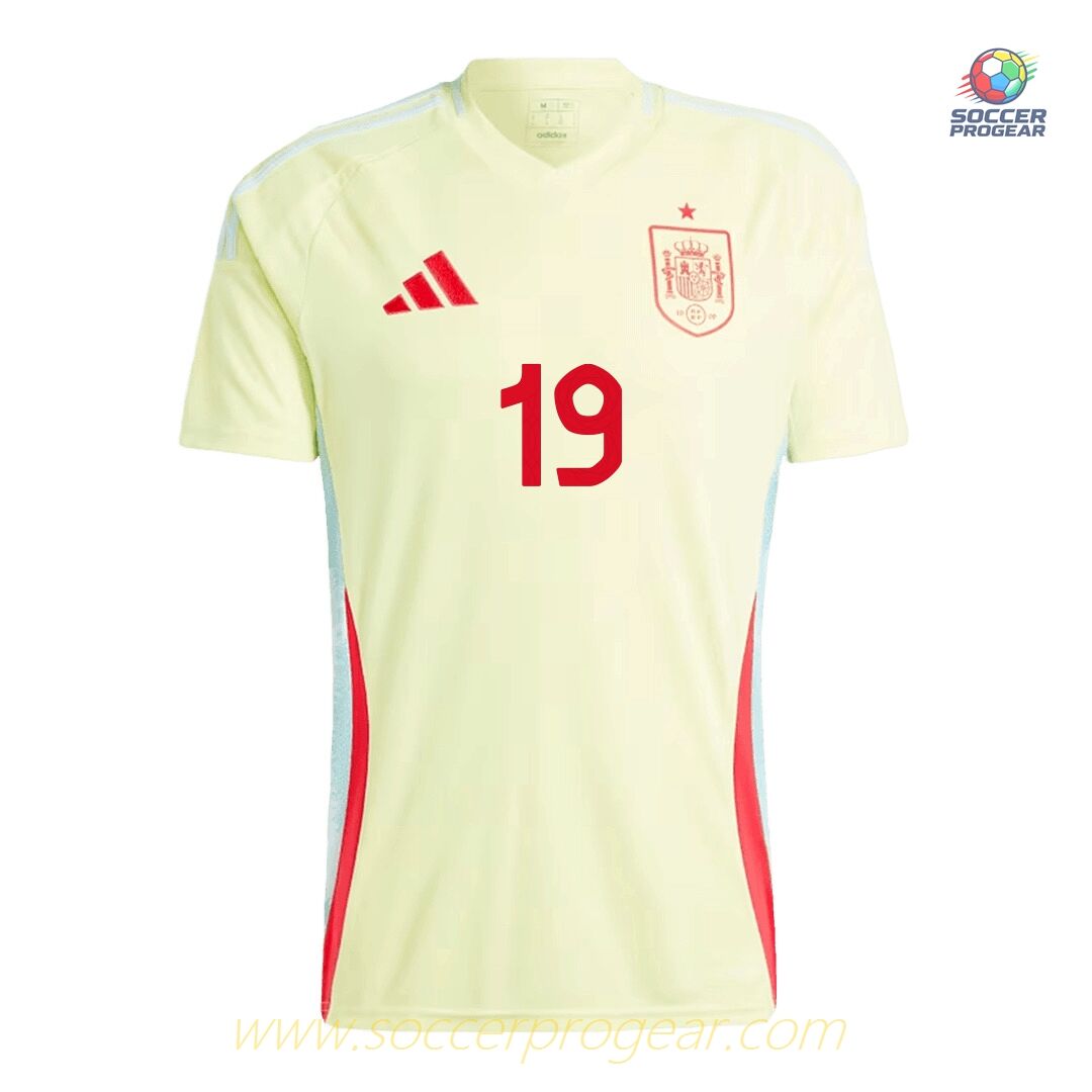 Spain Away Soccer Shirt 2024-2025 Season Lamine Yamal