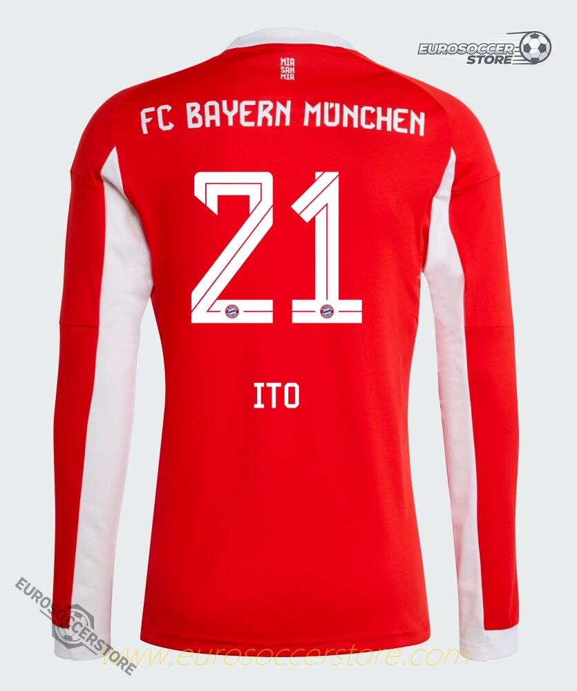 Bayern Munich 25-26 Home Long Sleeve Jersey - Ito 21 Edition