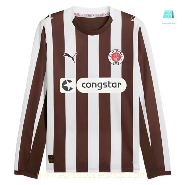 2025-2026 St Pauli Long Sleeve Home Shirt